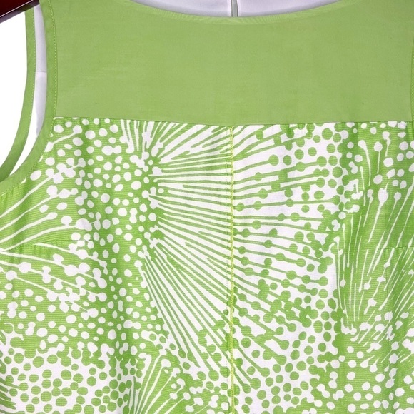 DONCASTER Silk Blend Sleeveless Dress Size 8 in Tropical Green Print - Picture 4 of 14